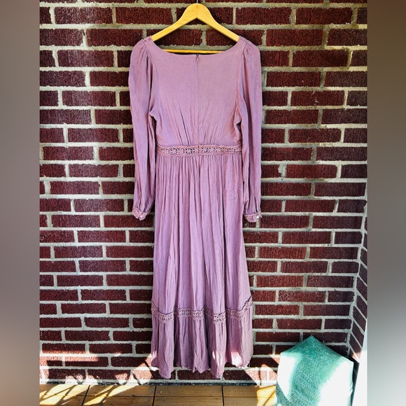 Rose & Remington In Loom Mauve Maxi Dress Size M - Picture 5 of 11
